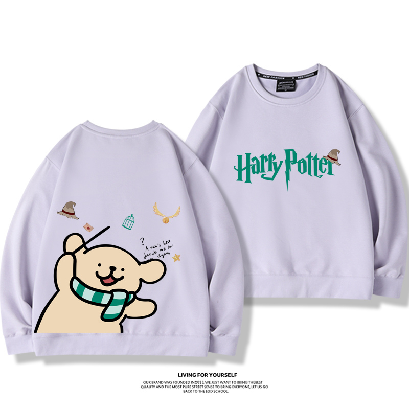 線條小狗2023親子情侶裝 圓領長袖