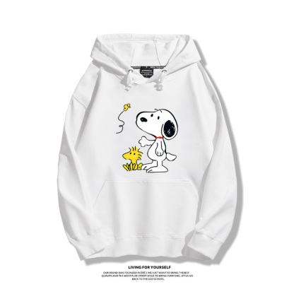 史努比聯名衛衣2023秋冬新款親子情侶裝薄絨款連帽衛衣