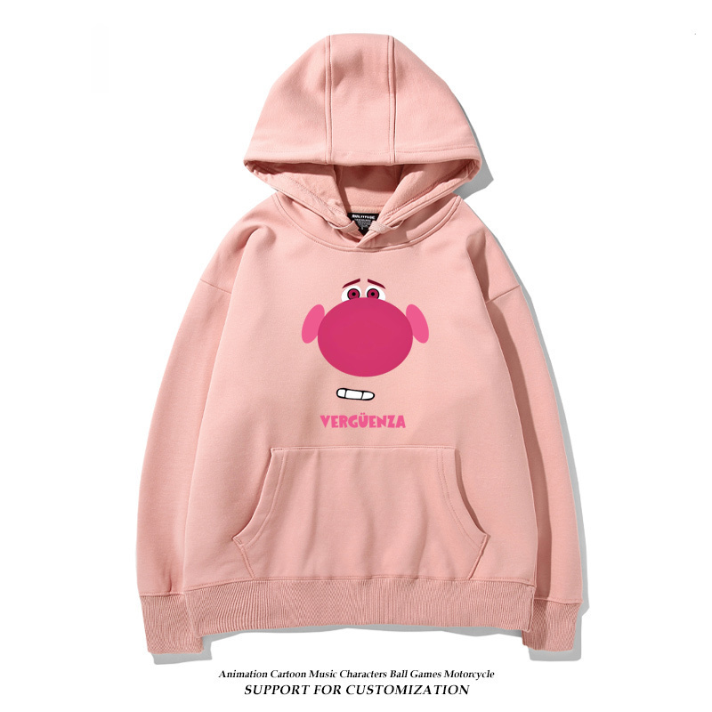 腦筋急轉彎 聯名衛衣2024秋冬新款親子情侶裝薄絨款連帽衛衣