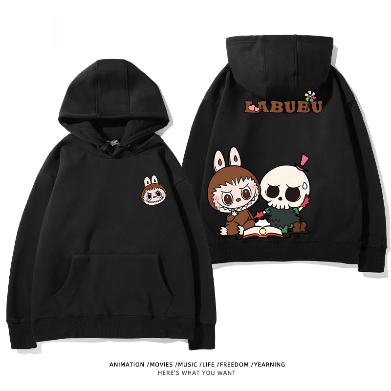 labubu新款 寬鬆百搭 秋冬款 寬鬆連帽衛衣