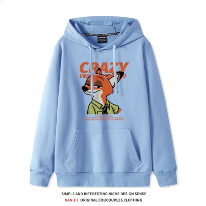 瘋狂動物城朱迪尼克 聯名衛衣2025秋冬新款 親子情侶裝連帽衛衣
