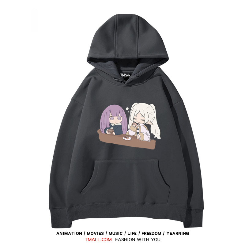 葬送的芙莉蓮 聯名衛衣2024秋冬新款親子情侶裝薄絨款連帽衛衣