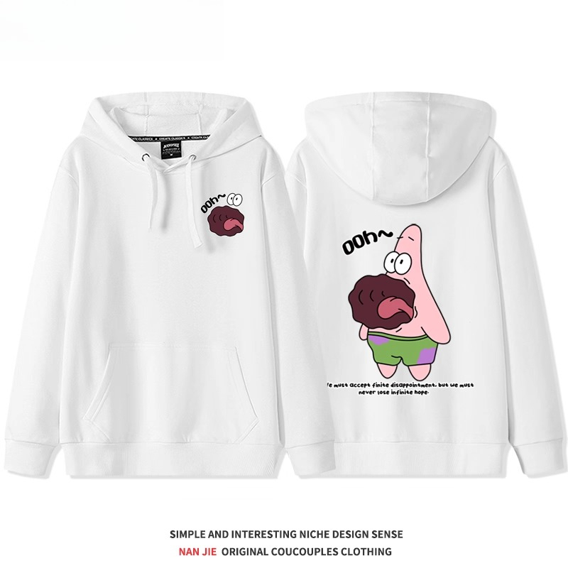 海綿寶寶 聯名衛衣2025秋冬新款親子情侶裝連帽衛衣