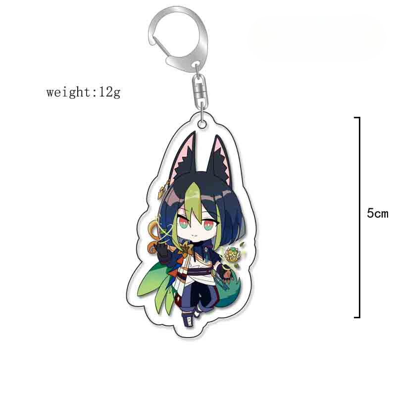 原神旅行者可莉安柏凱亞克力雙面鑰匙扣個性掛飾遊戲周邊薔薇魔女【單買三件起送】
