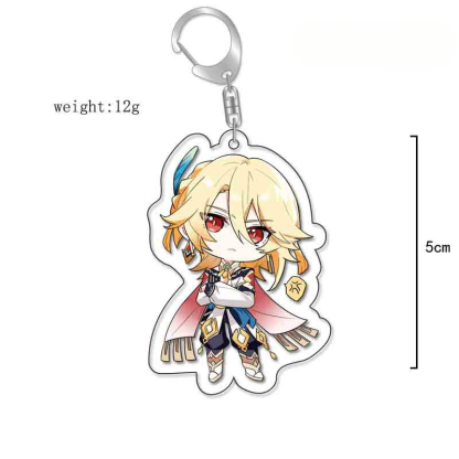 原神旅行者可莉安柏凱亞克力雙面鑰匙扣個性掛飾遊戲周邊薔薇魔女【單買三件起送】