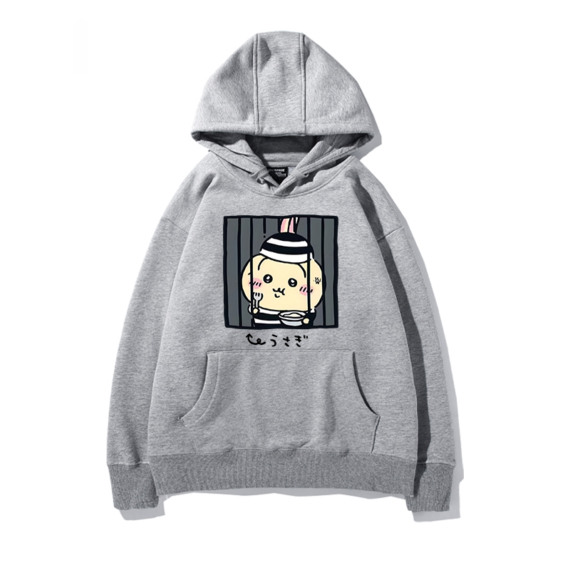 chiikawa 2024秋冬新款親子情侶裝薄絨款連帽衛衣