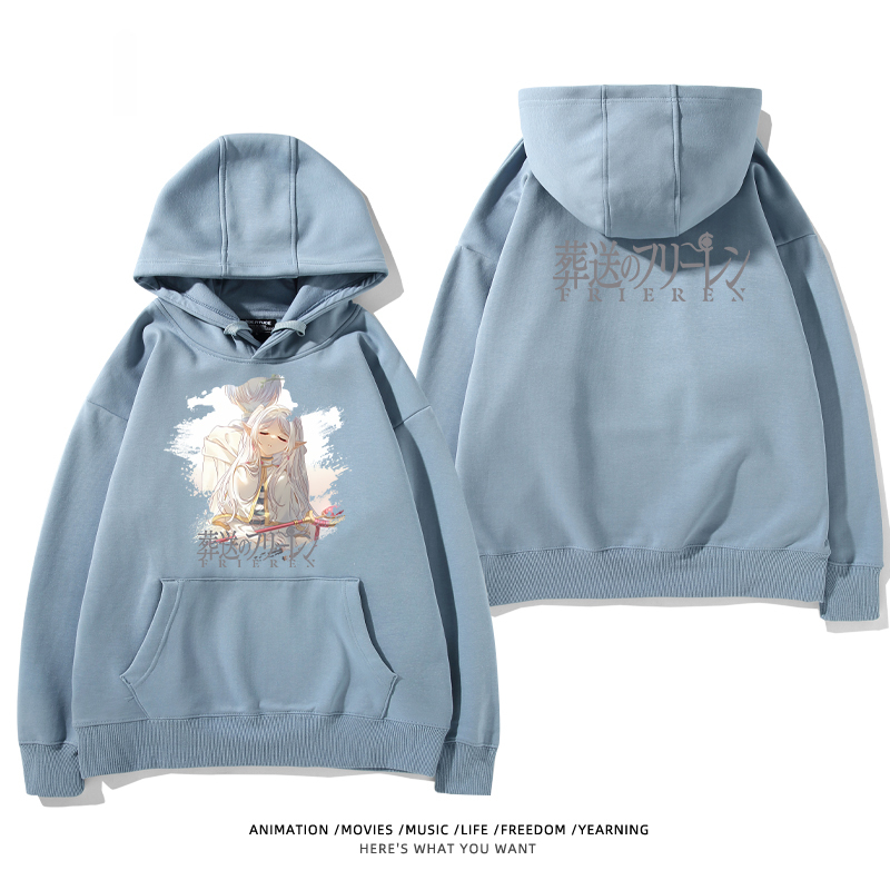 葬送的芙莉蓮 2024秋冬新款親子情侶裝薄絨款連帽衛衣