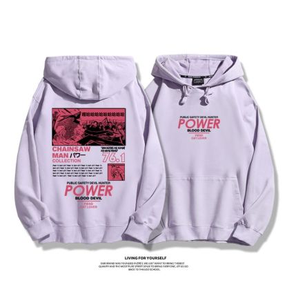 鏈鋸人新款 親子情侶男女款連帽衛衣