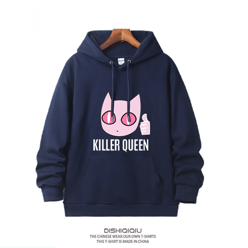 JOJO的奇妙冒險殺手皇后吉良吉影 2025秋冬新款親子情侶裝連帽衛衣