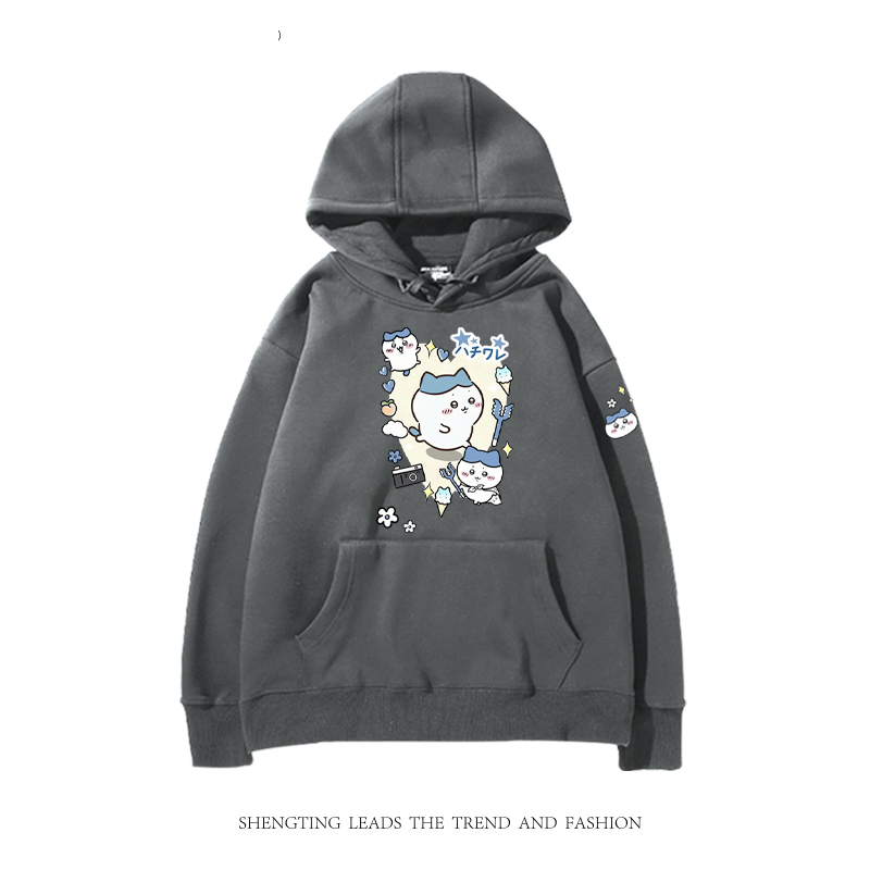 chiikawa 2024秋冬新款親子情侶裝薄絨款連帽衛衣