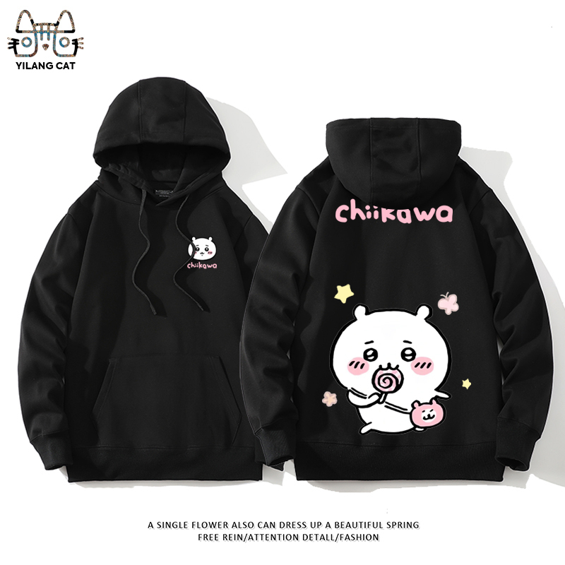Chiikawa聯名衛衣2025秋冬新款親子情侶裝連帽衛衣