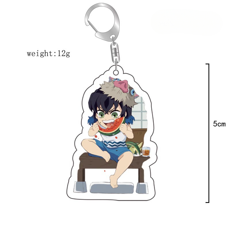 鬼滅之刃鑰匙扣亞克力動漫甘露寺蜜璃時透無一郎蟲柱卡通周邊掛飾【單買三件起送】