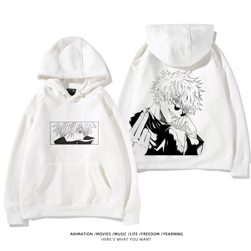 咒術迴戰聯名衛衣2024秋冬新款親子情侶裝薄絨款連帽衛衣