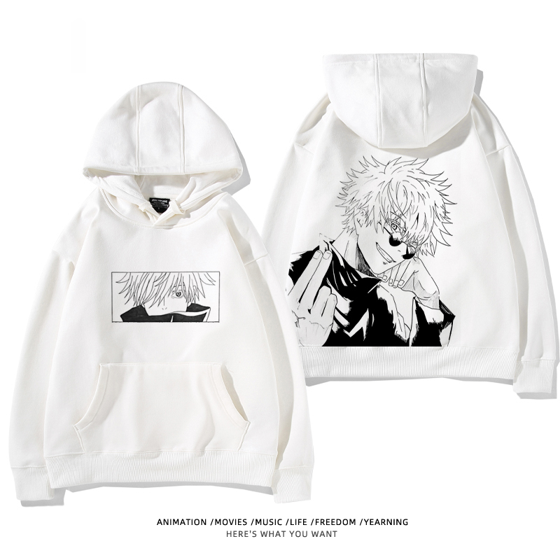咒術迴戰聯名衛衣2024秋冬新款親子情侶裝薄絨款連帽衛衣