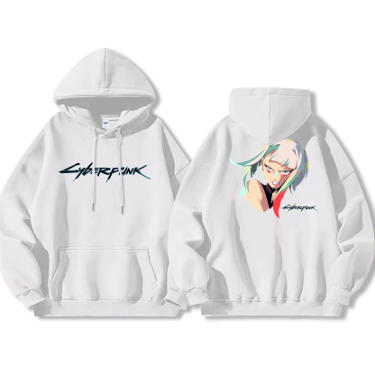 賽博朋克 聯名衛衣2024秋冬新款親子情侶裝薄絨款連帽衛衣