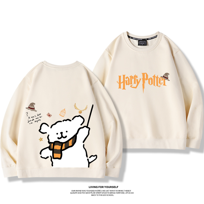 線條小狗2023親子情侶裝 圓領長袖