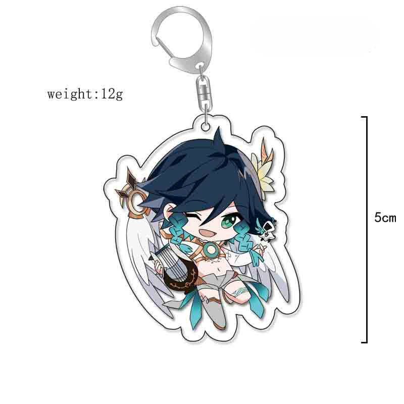 原神旅行者可莉安柏凱亞克力雙面鑰匙扣個性掛飾遊戲周邊薔薇魔女【單買三件起送】