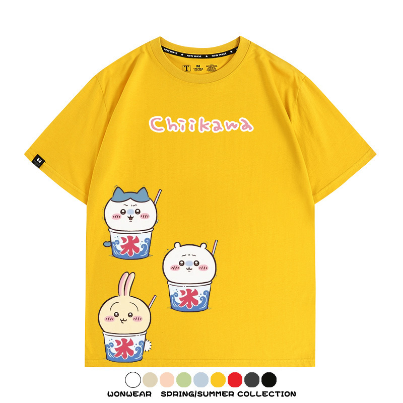 Chiikawa吉伊卡哇烏薩奇寶寶 親子情侶裝寬鬆短袖T