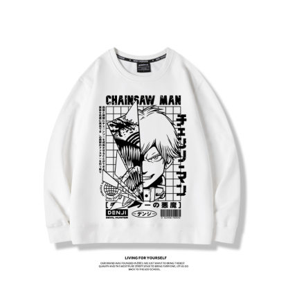 鏈鋸人電次2023親子情侶裝 圓領長袖