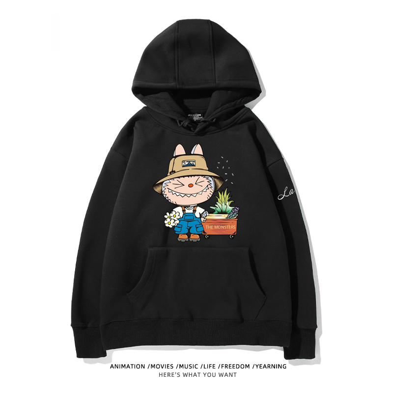 labubu新款 寬鬆百搭 秋冬款 寬鬆連帽衛衣