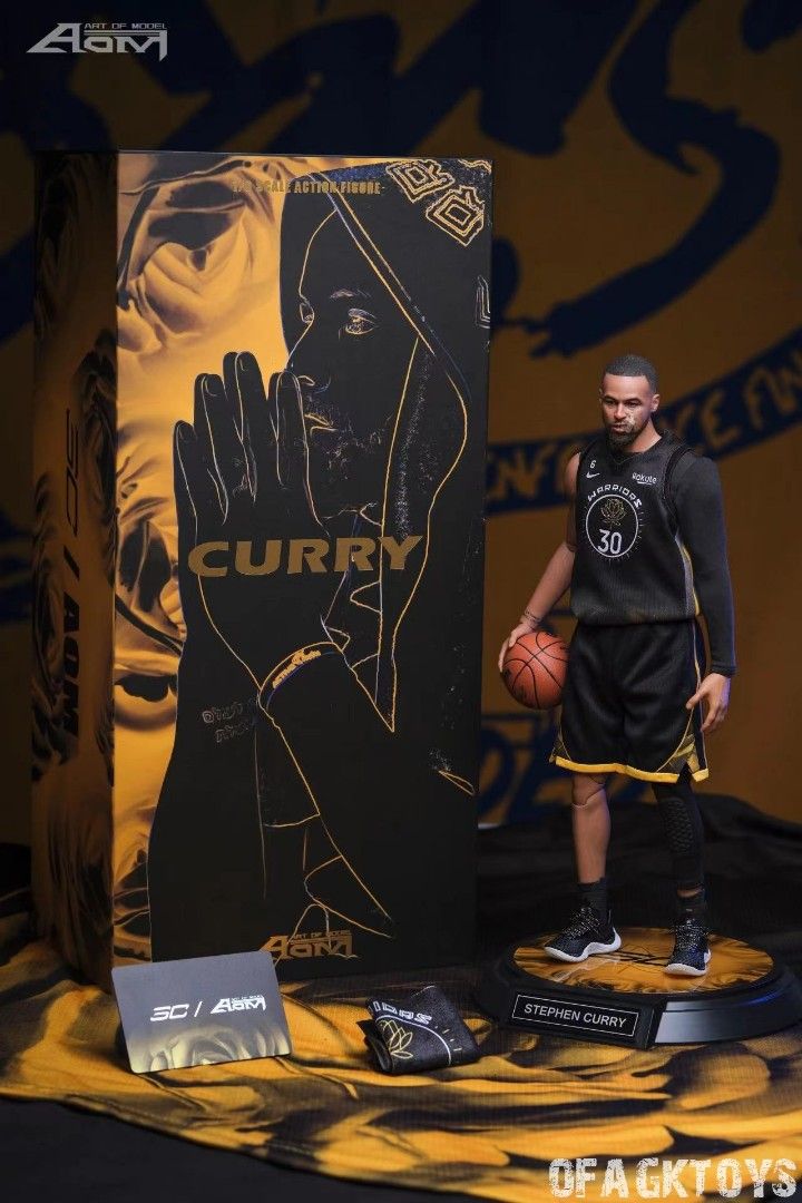 AOM TOYS NBA 金州勇士 史提芬居里 金色玫瑰套裝