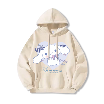 三麗鷗 聯名衛衣2024秋冬新款親子情侶裝薄絨款連帽衛衣