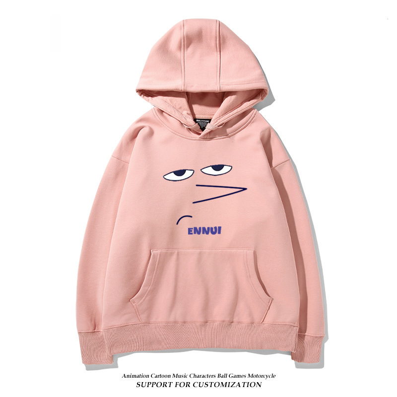 腦筋急轉彎 聯名衛衣2024秋冬新款親子情侶裝薄絨款連帽衛衣