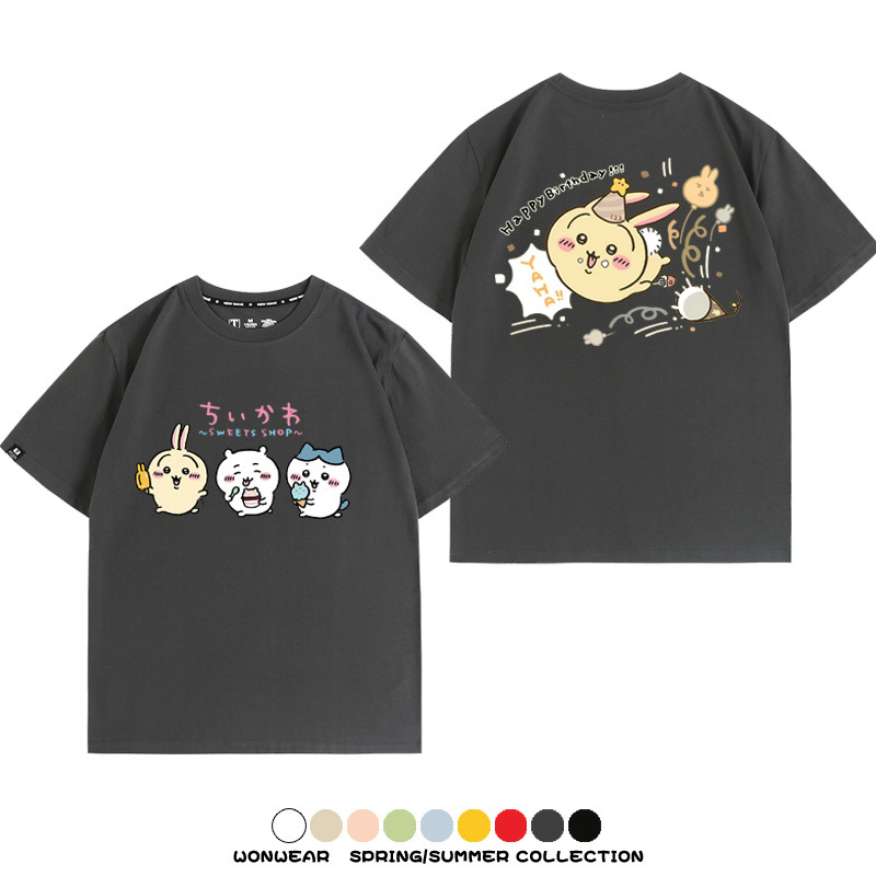 Chiikawa吉伊卡哇烏薩奇寶寶 親子情侶裝寬鬆短袖T