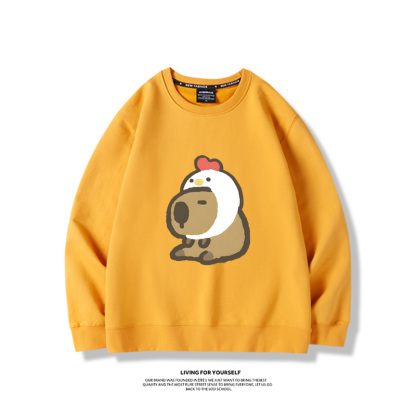 卡皮巴拉水豚2024親子情侶裝 圓領長袖