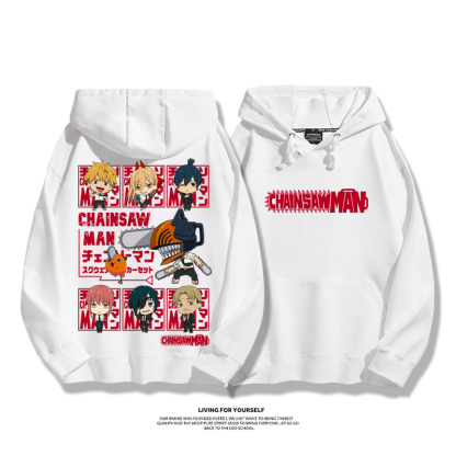 鏈鋸人新款 親子情侶男女款連帽衛衣