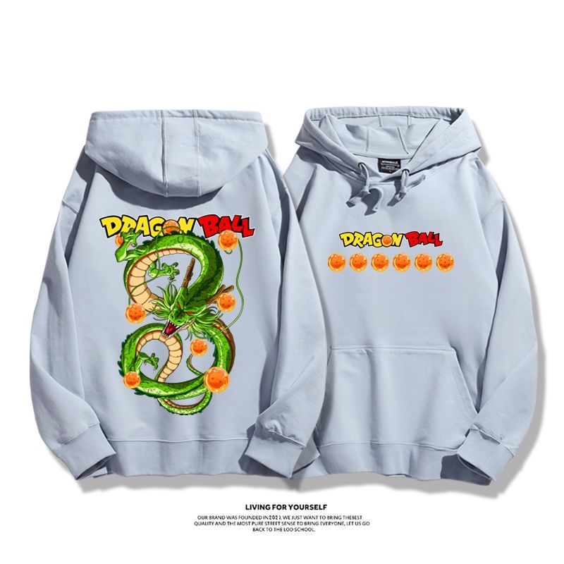 七龍珠聯名衛衣2023秋冬新款親子情侶裝薄絨款連帽衛衣