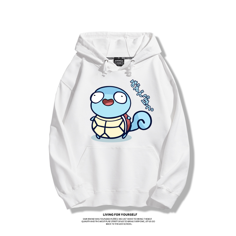 寶可夢聯名衛衣2023秋冬新款親子情侶裝薄絨款連帽衛衣