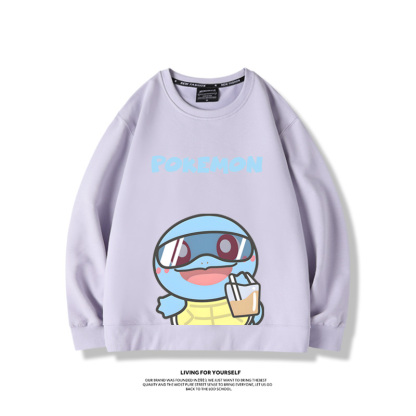 寶可夢喝奶茶2024親子情侶裝 圓領長袖