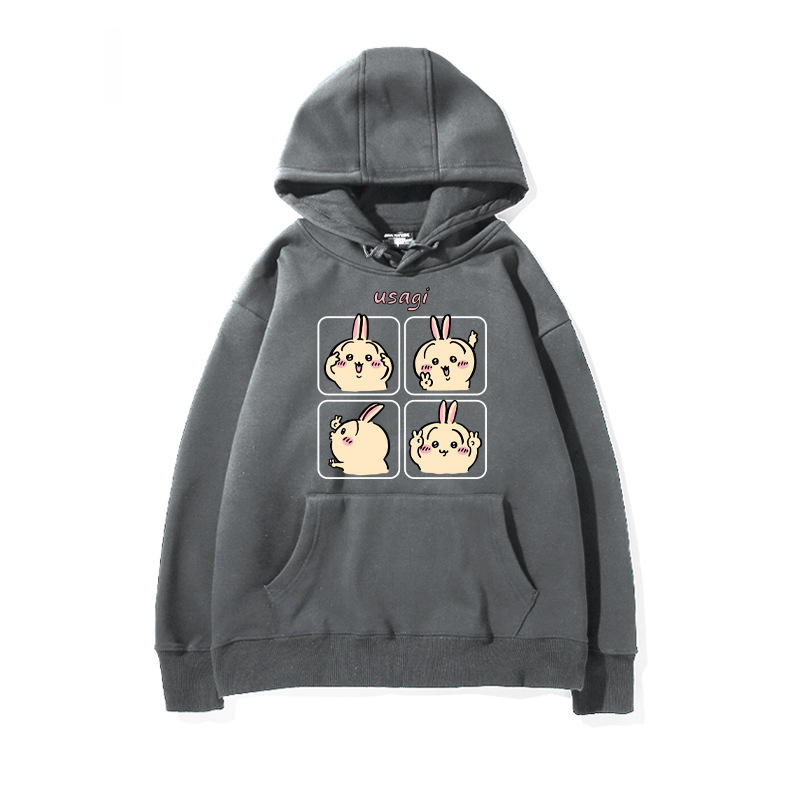 chiikawa 2024秋冬新款親子情侶裝薄絨款連帽衛衣