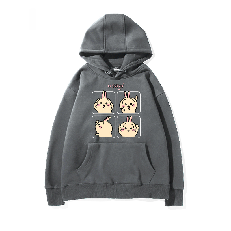 chiikawa 2024秋冬新款親子情侶裝薄絨款連帽衛衣