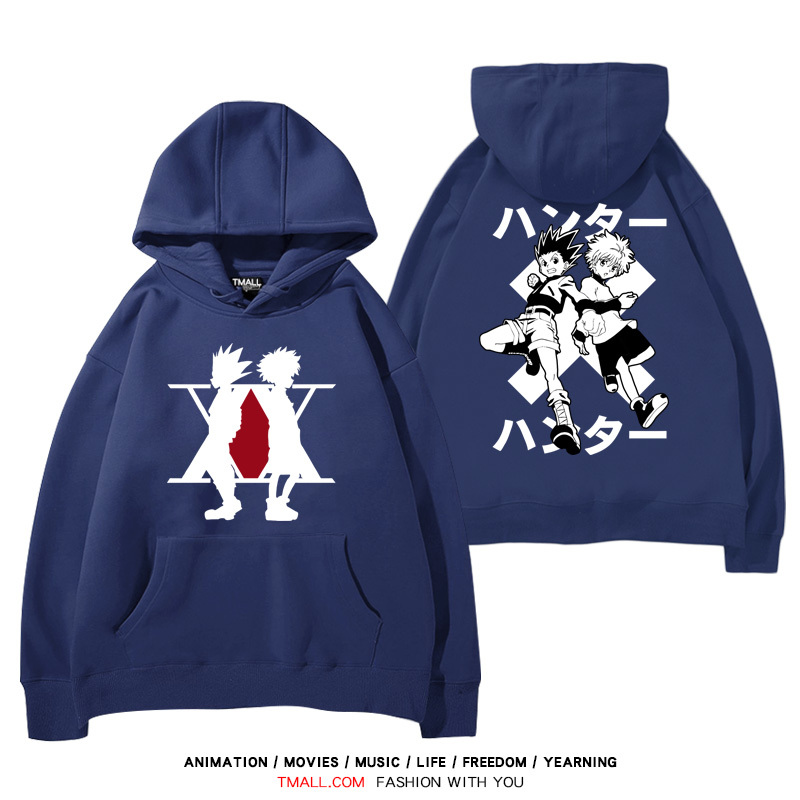 全職獵人 聯名衛衣2024秋冬新款親子情侶裝薄絨款連帽衛衣