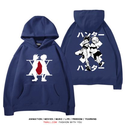 全職獵人 聯名衛衣2024秋冬新款親子情侶裝薄絨款連帽衛衣