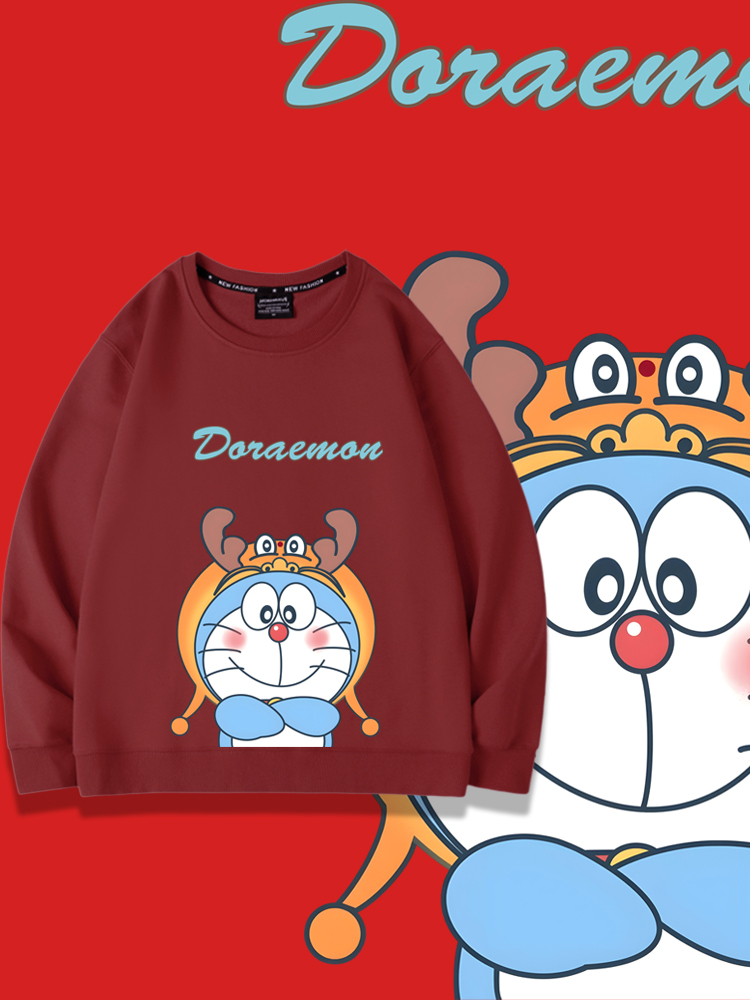 叮噹貓聯名龍年2024親子情侶裝 圓領長袖