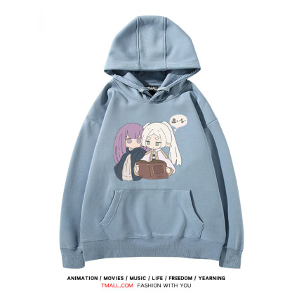 葬送的芙莉蓮 聯名衛衣2024秋冬新款親子情侶裝薄絨款連帽衛衣