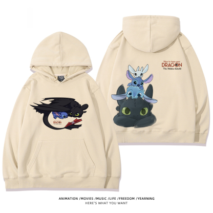 馴龍高手 聯名衛衣2024秋冬新款親子情侶裝薄絨款連帽衛衣