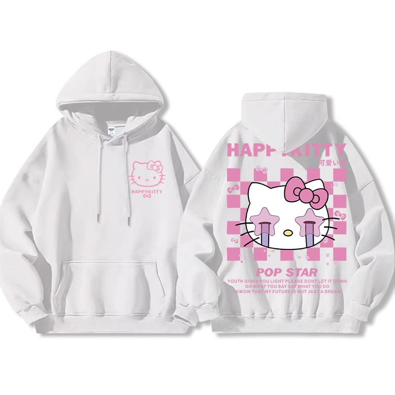 HelloKitty新款 寬鬆百搭 秋冬款 寬鬆連帽衛衣