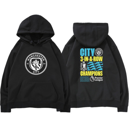 24-25賽季曼城主場球衣17號德布勞內9號哈蘭德 足球球迷 寬鬆百搭 秋冬款 寬鬆連帽衛衣