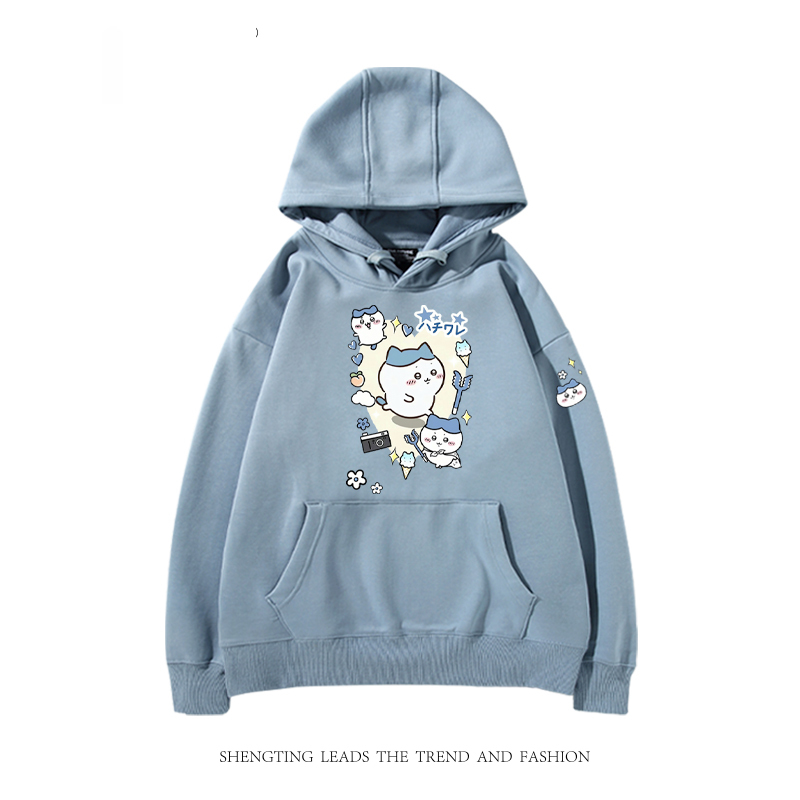 chiikawa 2024秋冬新款親子情侶裝薄絨款連帽衛衣