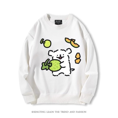 線條小狗 2024親子情侶裝 圓領長袖