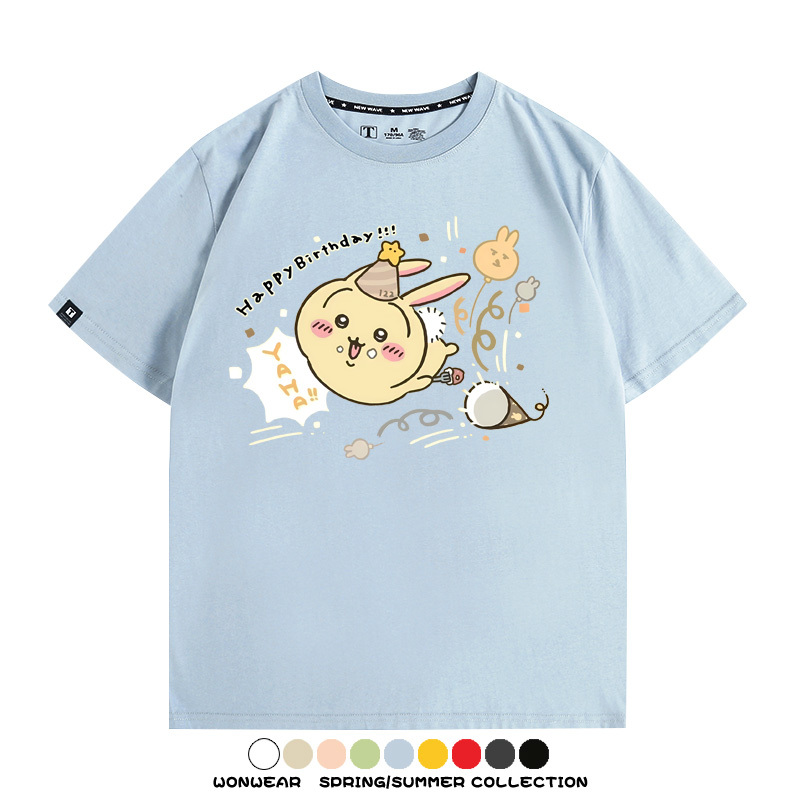 Chiikawa吉伊卡哇烏薩奇寶寶 親子情侶裝寬鬆短袖T