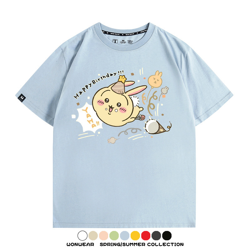 Chiikawa吉伊卡哇烏薩奇寶寶 親子情侶裝寬鬆短袖T