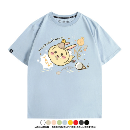 Chiikawa吉伊卡哇烏薩奇寶寶 親子情侶裝寬鬆短袖T