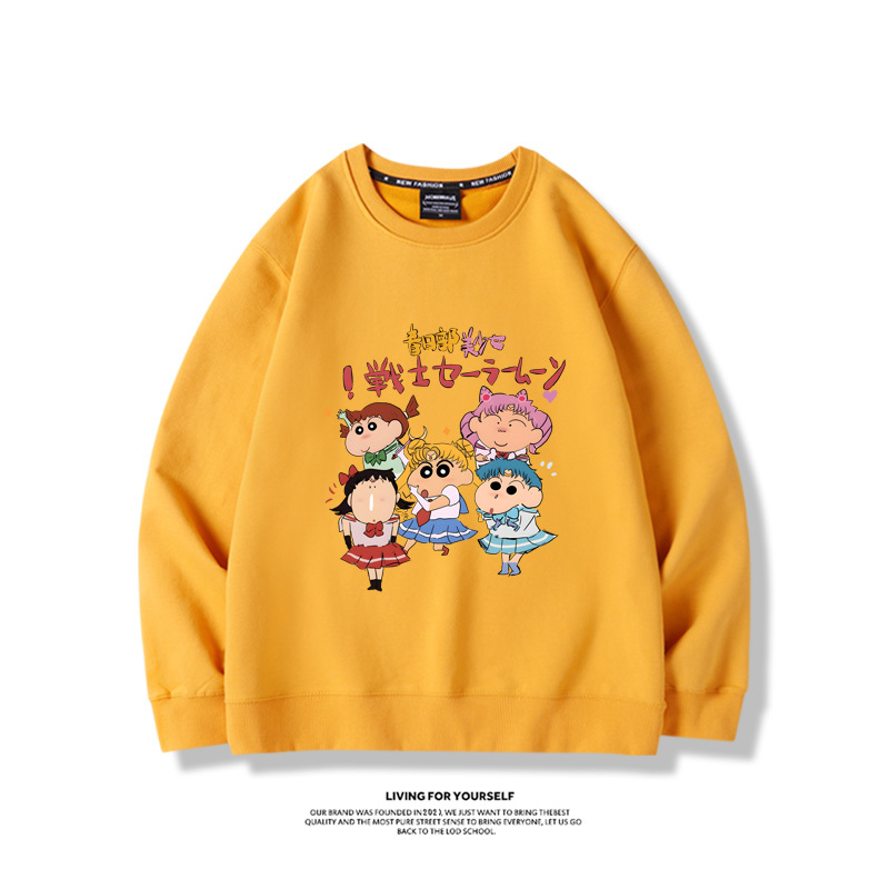 蠟筆小新聯名美少女戰士2023親子情侶裝 圓領長袖