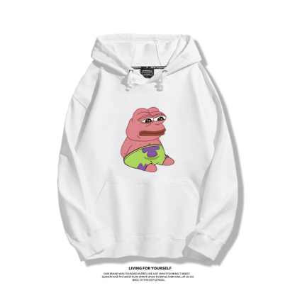 派大星聯名衛衣2024秋冬新款親子情侶裝薄絨款連帽衛衣