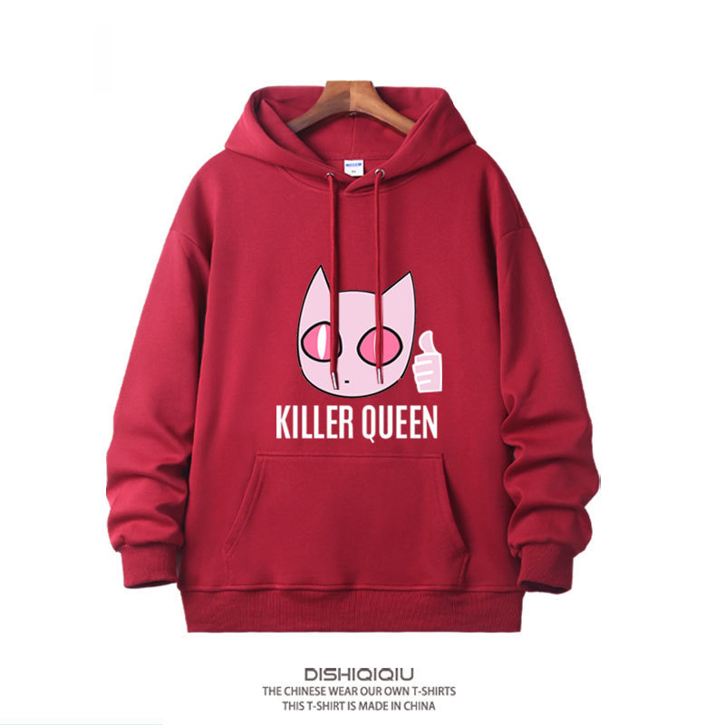 JOJO的奇妙冒險殺手皇后吉良吉影 2025秋冬新款親子情侶裝連帽衛衣